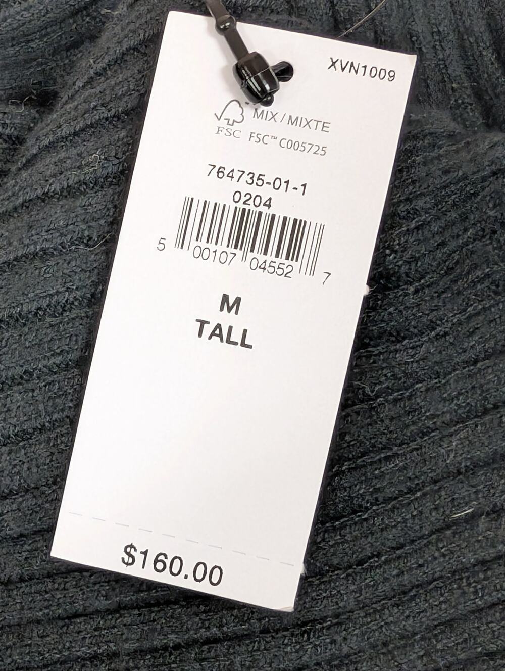 NWT Banana Republic Ribbed Knit Dress Women's Size M Tall Black (0813)
